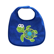 Yếm cho bé vải cotton thêu hình rùa biển